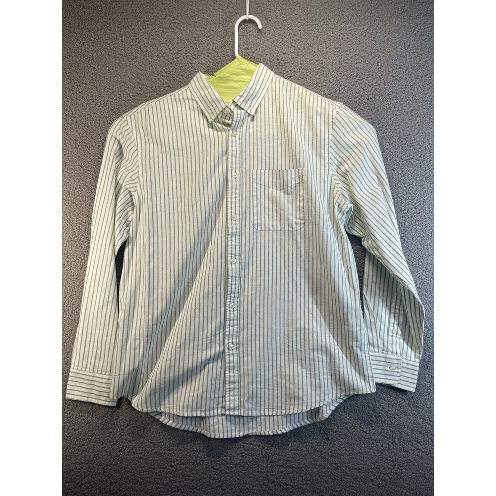 Old Navy Striped Classic Dress Shirt Mens Large Long Sleeve Button Down
